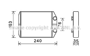 AVA QUALITY COOLING Теплообменник, отопление салона DA6014